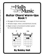 Portada de The Halls of Music Chord Warmups for Guitar Book 1