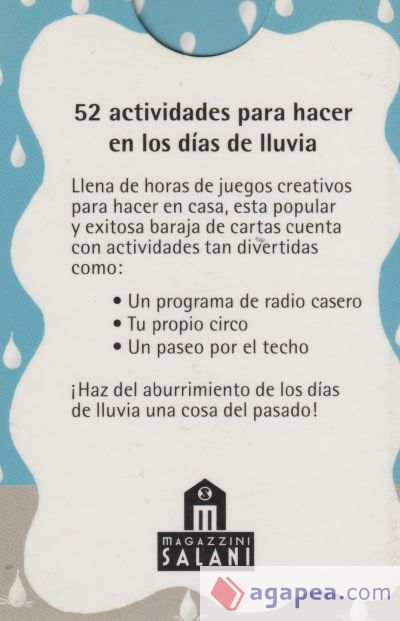 BARAJA 52 ACTIVIDADES PARA HACER EN LOS DIAS DE LLUVIA