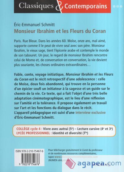 MONSIEUR IBRAHIM ET LES FLEURS DU CORAN - ERIC-EMMANUEL SCHMITT