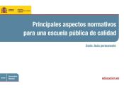 Principales aspectos normativos para una escuela pública de calidad (Ebook)