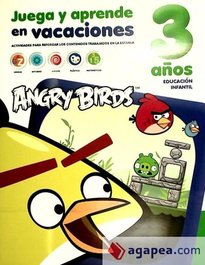 Juega y aprende en vacaciones. Angry Birds 3 años