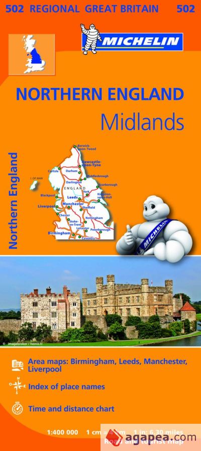 Mapa Regional NORTHERN ENGLAND, The Midlands