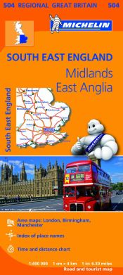 Portada de Mapa Regional South East England, The Midlands, East Anglia