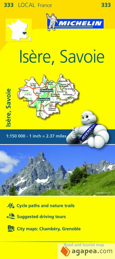 Michelin France: Isere, Savoie Map 333