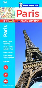 Portada de Michelin Paris Street Map + Index Map 54