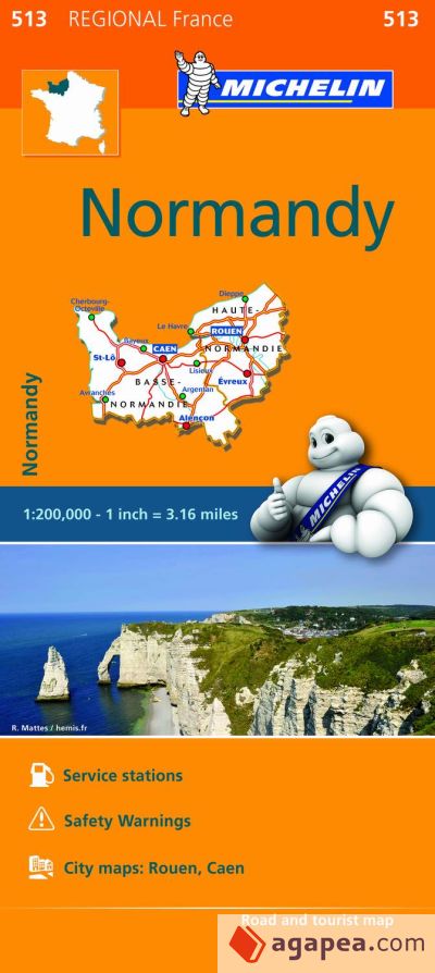Michelin Regional Maps France Normandy Map 513 Michelin Travel And Lifestyle 9782067209657 6131