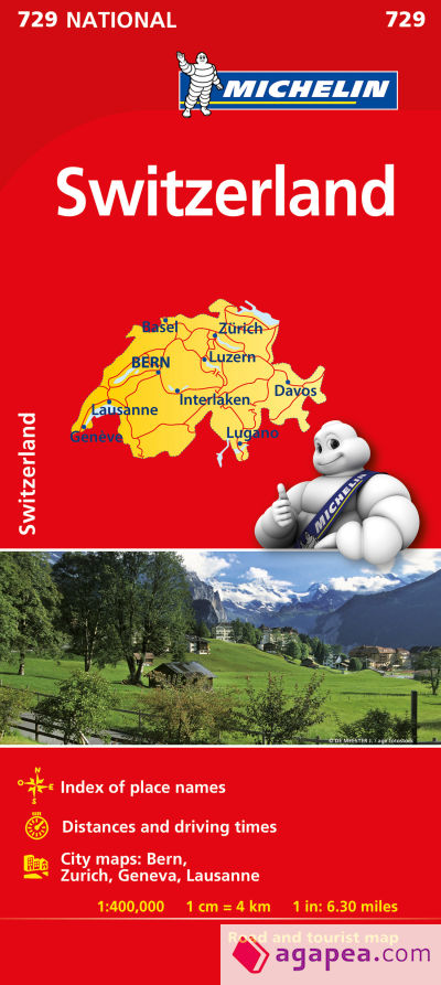 Michelin Switzerland Map 729