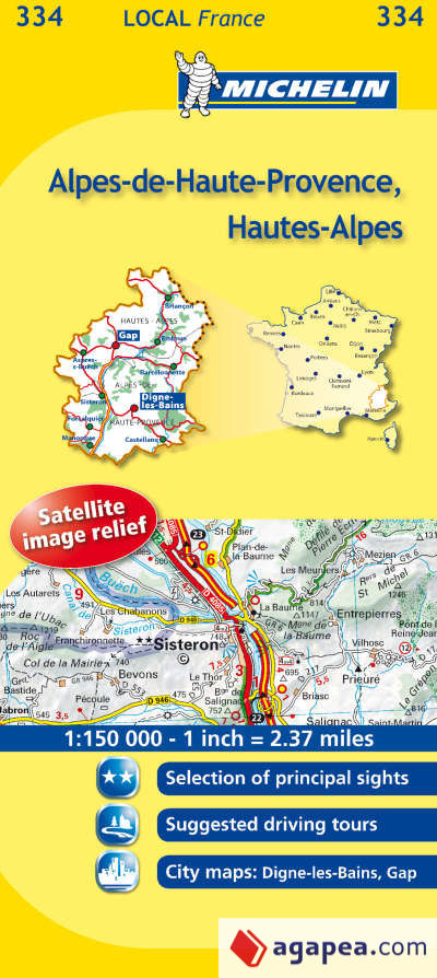Mapa Local Alpes-de-Haute-Provence, Hautes-Alpes