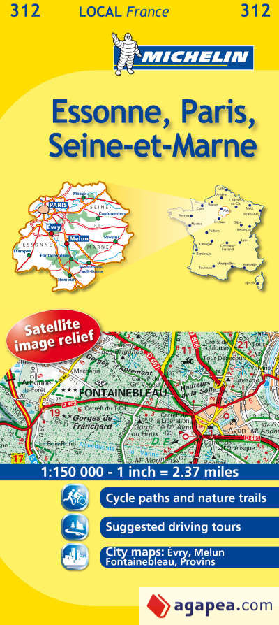 Mapa Local Essone, Paris, Seine-et-Marne