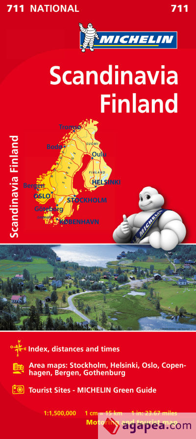 Scandinavia & Finland National Map 711