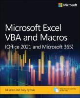 Portada de Microsoft Excel VBA and Macros (Office 2021 and Microsoft 365)