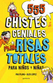 Portada de 555 Chistes Geniales para Risas Totales