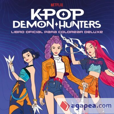 KPop Demon Hunters: libro oficial para colorear deluxe