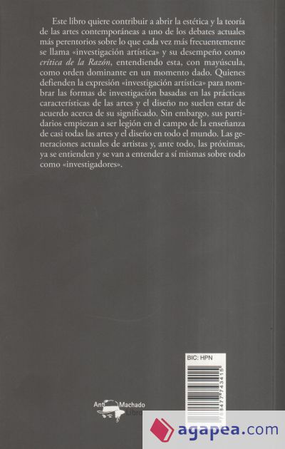 Disturbios de la razón. La investigación artística