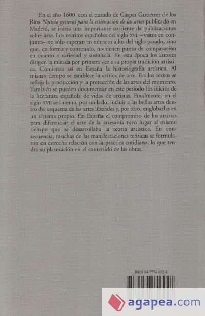 La literatura artística española del siglo XVII