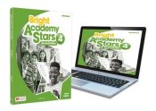 Portada de Bright Academy Stars 4 Activity Book:cuaderno de actividades impreso con acceso a la versión digital