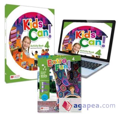 KIDS CAN! 4 Activity Book: Cuaderno de actividades impreso + acceso a la versión digital y app Navio