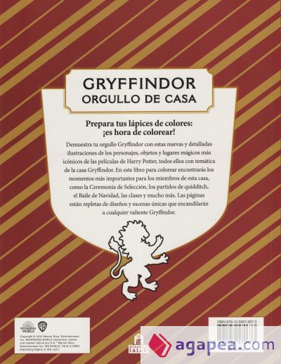 Harry Potter. Gryffindor: El libro oficial para colorear