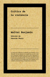 Portada de Crítica de la violencia (NE)