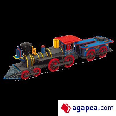 3d Cartoon - Travel, learn, explore - Locomotive 3D