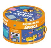 Portada de Los Animales De Africa. Cajas Redondas. Con puzzle Edic. ilustrado (Español)