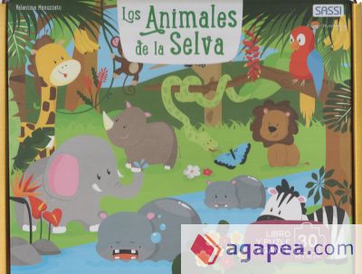 Los Animales De La Selva. 30 Piezas. Con puzzle Edic. ilustrado (Español)