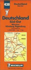 Mapa Deutschland. Süd-Ost 2000