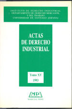 Portada de Actas de derecho industrial y derecho de autor.Tomo XV (1993)