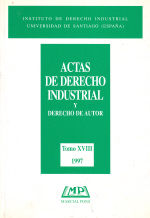Portada de Actas de derecho industrial y derecho de autor. Tomo XVIII (1997)