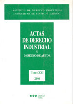 Portada de Actas de derecho industrial y derecho de autor. Tomo XXI (2000)