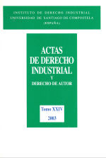 Portada de Actas de derecho industrial y derecho de autor. Tomo XXIV (2003)