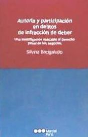 Portada de Autoría y participación en delitos de infracción de deber