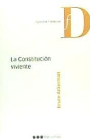 Portada de La constitución viviente