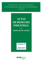 Portada de Actas de Derecho Industrial y Derecho de Autor