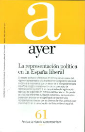 Portada de AYER 61 REPRESENTACION POLITICA EN LA ESPAÑA LIBERAL