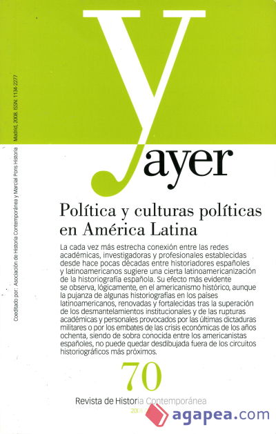 AYER 70 POLITICA Y CULTURAS POLITICAS EN AMERICA L