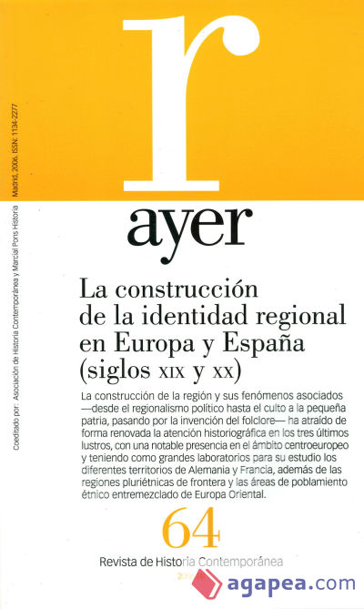 La construcción de la identidad regional en Europa y España (siglos XIX y XX)