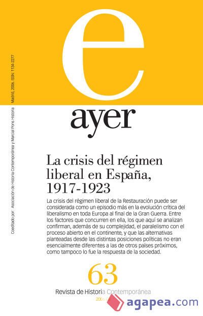 La crisis del régimen liberal en en España, 1917-1923