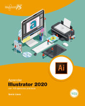 Portada de Aprender Illustrator 2020 con 100 ejercicios prácticos