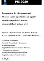 Portada de Tratamiento del edema cerebral. El suero salino hipertónico: un agente osmótico superior al manitol como medida de primer nivel (Ebook)