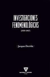 Portada de Investigaciones fenomenol&oacute;gicas [1959-1967]