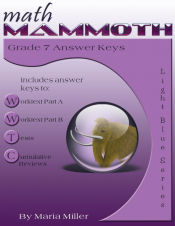 Portada de Math Mammoth Grade 7 Answer Keys