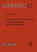 Portada de Lexicography in the Borderland between Knowledge and Non-Knowledge