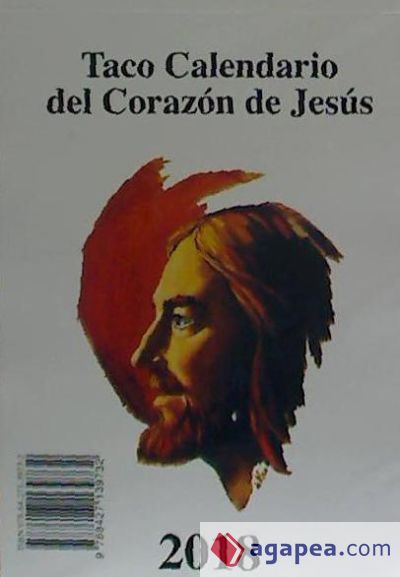 Calendario 2018. Taco de pared Corazón de Jesús