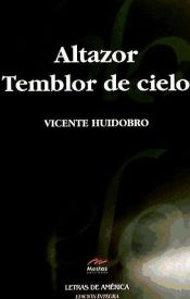 Portada de Altazor. Temblor de cielo