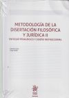 Metodología de la disertación filosófica y jurídica II. Enfoque pedagógico y diseño instruccional