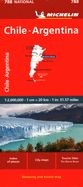 Portada de MICHELIN CHILE ARGENTINA MOTORING AND TOURIST MAP NO. 788