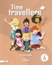 Portada de Time Travellers 4 Blue Activity Book English 4 Primaria