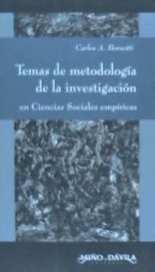 Portada de Temas de metodolog&iacute;a de la investigaci&oacute;n en ciencias sociales emp&iacute;ricas