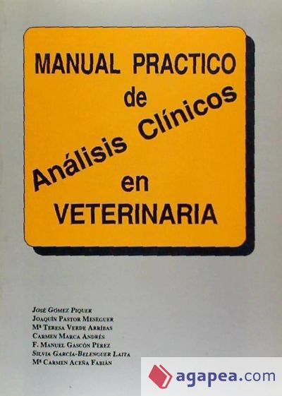 Manual práctico de análisis clínicos en veterinaria